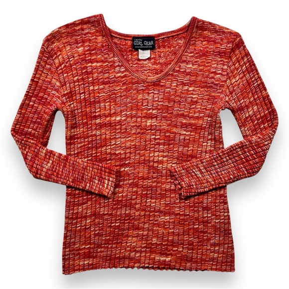 Vintage 90’s Orange Knit Sweater - Picture 1 of 6